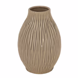Pallida Collection Large Bulbous Fleck Vase - Ceramic - L18 x W18 x H28 cm - Brown