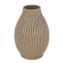 Pallida Collection Large Bulbous Fleck Vase - Ceramic - L18 x W18 x H28 cm - Brown