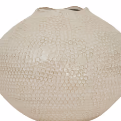 Zaffera Caldron Vase - Ceramic - L37 x W37 x H29 cm - White
