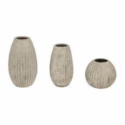 Catania Medium Olpe Vase - Ceramic - L18 x W18 x H31 cm - Light Grey