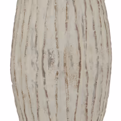 Lorenzo Large Fin Vase - Ceramic - L27 x W27 x H49 cm - White