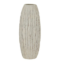Lorenzo Tall Fin Vase - Ceramic - L27 x W27 x H70 cm - White
