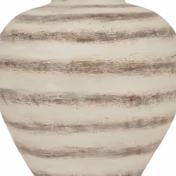 Ravello Large Stripe Amfora Vase - Ceramic - L43 x W43 x H48 cm - Brown