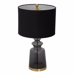 Luxton Urn Lamp with Velvet Shade - Glass - L35 x W35 x H63 cm - Black