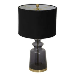 Luxton Urn Lamp with Velvet Shade - Glass - L35 x W35 x H63 cm - Black