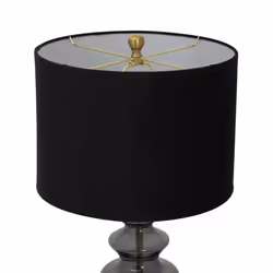 Luxton Urn Lamp with Velvet Shade - Glass - L35 x W35 x H63 cm - Black
