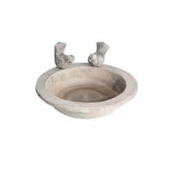 Small Antique White Bird Bath -  small bird bath