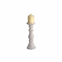Antique White Stone Effect Candle Holder - medium candle holder wonderful addition home
