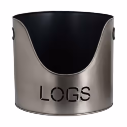 Log's & Kindling Buckets + Matchstick Holder In Pewter
