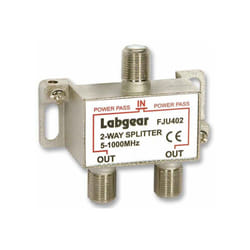 LABGEAR - UHF 2-Way Splitter Power Pass Both Ports 5-1000MHz