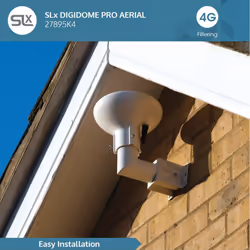 Outdoor Aerial, SLx 27895K4 4G Digidome Outdoor Aerial for Digital TV Freeview With Full Kit, White