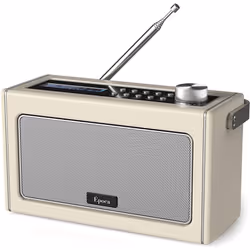 DAB/DAB+ & FM Radio Portable Bluetooth Speaker, Rechargeable Digital Radio with USB Charging for 15 Hours Playback DAB Radio ...