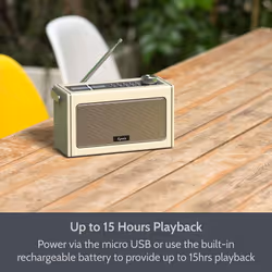 DAB/DAB+ & FM Radio Portable Bluetooth Speaker, Rechargeable Digital Radio with USB Charging for 15 Hours Playback DAB Radio with Bluetooth Stereo