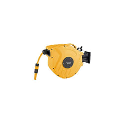 Garden Hose Reel Wall Mounted, 20m Auto Retractable Hosepipe Wall-Mounted on Reel or Portable 180 Swivel 2-in-1 Jet or Spray