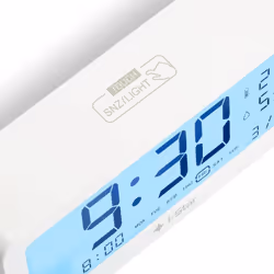 Bedroom Portable Mini Alarm Clock With Room Temperature, Clear LCD Display