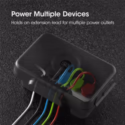 Weatherproof Electrical Box, Outdoor Extension Leads, Reels, Transformers, Fuse Box Cover, 5x Cable Outlets, IP56 Water-Resistant Certified, Silicone