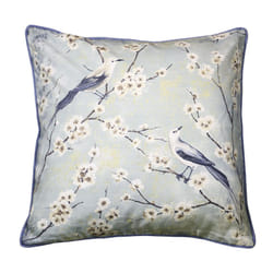 Bird Blossom Cushion Arthouse Grey White Pillow Polyester Filled