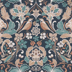 Arthouse Folk Floral Navy Wallpaper 100197AH