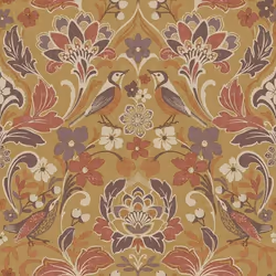 Arthouse Folk Floral Ochre Wallpaper 100198AH
