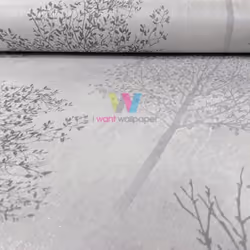 Arthouse Wonderland Tree Pattern Wallpaper Silhouette Forest Stripe Glitter Roll[MONO 256701]