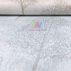 Arthouse Wonderland Tree Pattern Wallpaper Silhouette Forest Stripe Glitter Roll[NATURAL 256702]