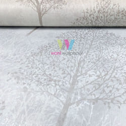 Arthouse Wonderland Tree Pattern Wallpaper Silhouette Forest Stripe Glitter Roll[NATURAL 256702]