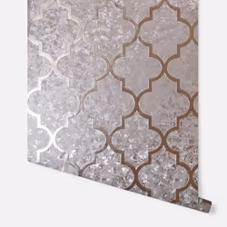 Arthouse Trellis Crushed Velvet Geometric Foil Metallic Geo Wallpaper Shiny Roll - Rose Gold 294604