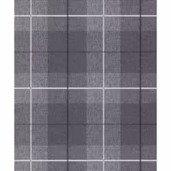 Arthouse Country Tartan Wallpaper Check Hessian Paste The Wall Heavyweight Vinyl - 294900 Charcoal