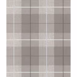 Arthouse Country Tartan Wallpaper Check Hessian Paste The Wall Heavyweight Vinyl - 294903 Taupe