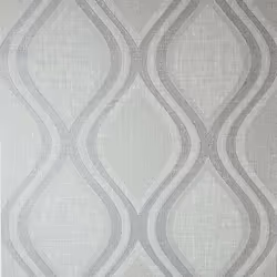 Arthouse Curve Ogee Wallpaper Geometric Wave Paste The Wall Vinyl Heavyweight - 295101 Grey