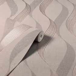 Arthouse Luxe Ribbon Mocha Wallpaper 295501
