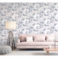 Birds & Bamboo Grey