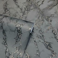 Arthouse Carrara Marble Effect Wallpaper Silver Charcoal Grey Glitter Vinyl Roll