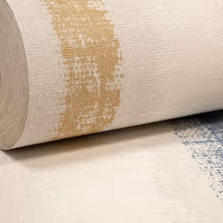 Arthouse Painted Stripe Navy Blue Metallic Gold Textured Wallpaper