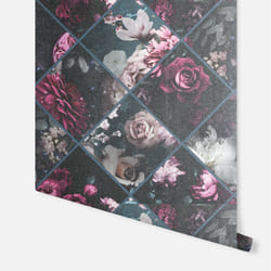 Floral Collage Plum & Teal
