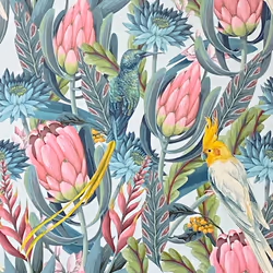 Rainforest Escape Wallpaper Green / Pink Arthouse 297905