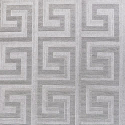 Arthouse Greek Key Foil Wallpaper Metallic Shimmer Shiny Texture Vinyl Geometric - 298102 Silver