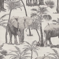 DUTCH WALLCOVERINGS Wallpaper Elephant Grove Charcoal Decor Wall Covering