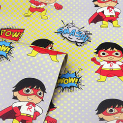 Superhero Cartoon Super Ryan's World Multi Colour Kids Wallpaper