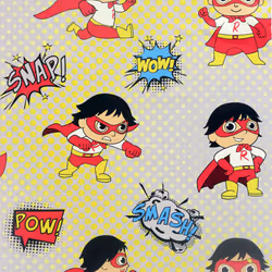 Superhero Cartoon Super Ryan's World Multi Colour Kids Wallpaper