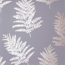 Arthouse Metallic Fern Tree Leaf Leaves Motif Shimmer Luxury Feature 10m Roll - Charcoal Rose Gold 687001
