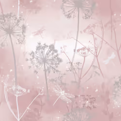 Arthouse Damselfly Glitter Dandelions Botanical Ombre Motif Textured Wallpaper 692305