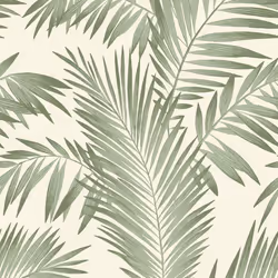 Tropical Palm Tree White Green Wallpaper Leaves Leaf Luxury Weight Arthouse