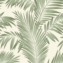 Tropical Palm Tree White Green Wallpaper Leaves Leaf Luxury Weight Arthouse