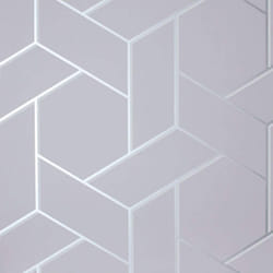 Arthouse Parquet Geo Wallpaper Metallic Geometric Abstract Tiles Luxury 10m Roll - 695501 Silver