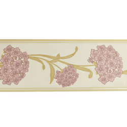 Opera Imogen Border Pink Floral Beige Brown Wallpaper Paste The Paper