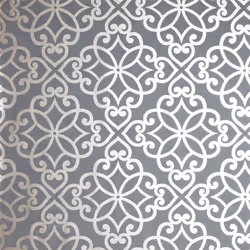 Ornate Motif Charcoal/Rose Gold sw12
