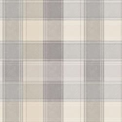 Country Check Arthouse Tartan Plaid Grey Beige Wallpaper Checked Chequered