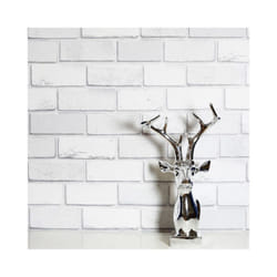 White Brick Glitter Effect Textured Pattern Modern Wallpaper 902009