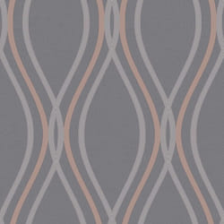 Arthouse Contour Slate Copper Wallpaper 902902